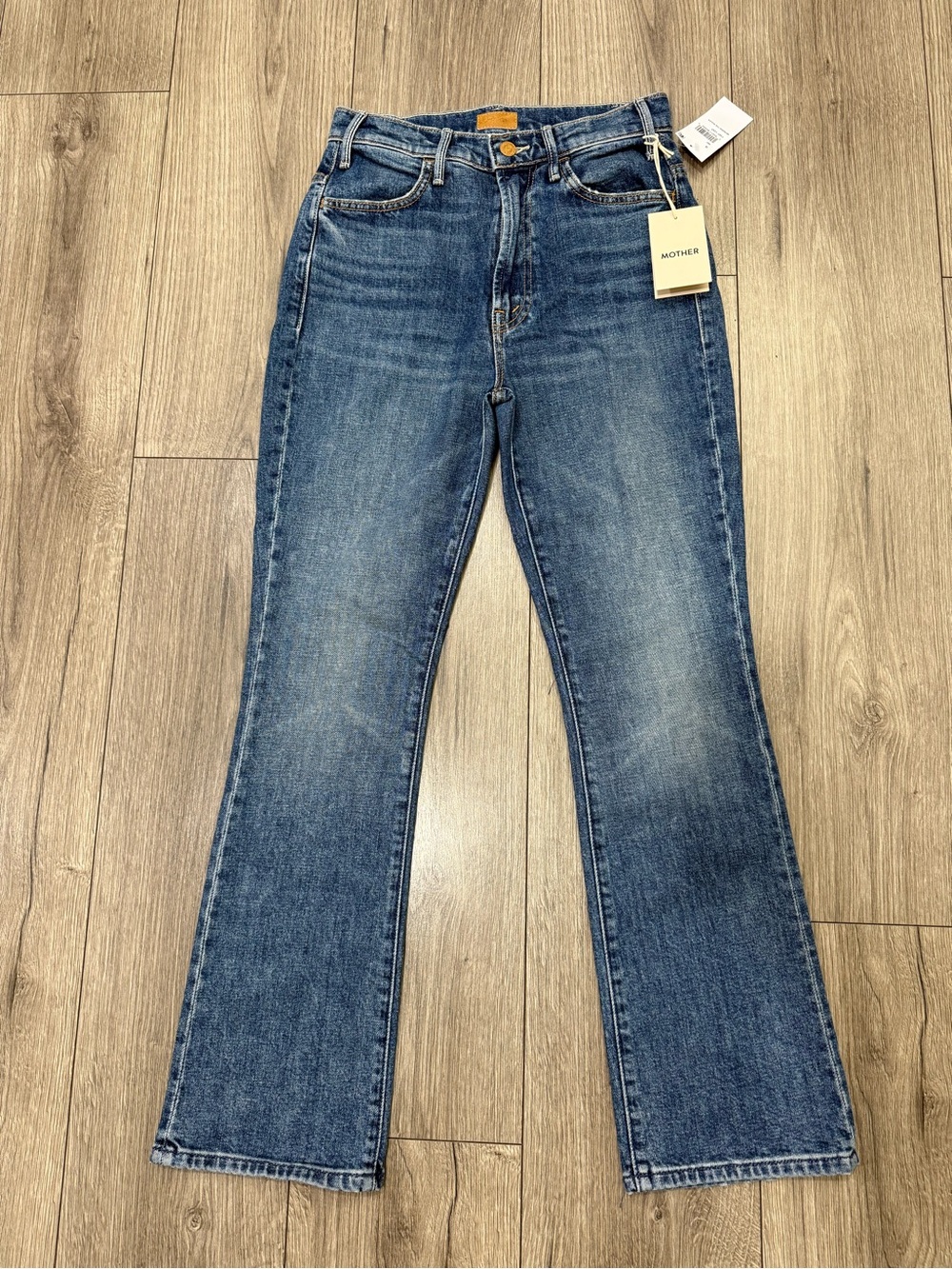 NWT MOTHER The Hustler High Waist Ankle Bootcut Jeans Sz 26 in BENDING THE RULE